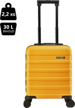 CabinMax Handbagage Koffer - Trolley 30L - Harde Reiskoffer - 45x36x20cm - Lichtgewicht - Groot Capaciteit - Geel -Voyago Winkel 840x1200 1