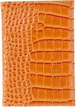 Oranje Krokodillen Dessin Paspoort Protector - Beschermhoes - Paspoorthouder - Cover - Mapje – Hoesje