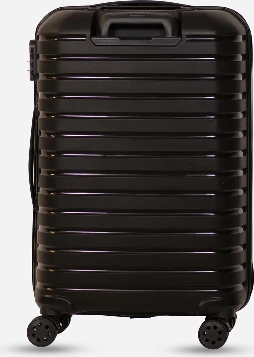 ©TROLLEYZ - Berlin No.11 - Reiskoffer 69cm Met Cijferslot - Dubbele Wielen - 360° Spinners - 100% Polypropyleen- Reiskoffer In Night Black 5 ©TROLLEYZ - Berlin No.11 - Reiskoffer 69cm Met Cijferslot - Dubbele Wielen - 360° Spinners - 100% Polypropyleen- Reiskoffer In Night Black - Afbeelding 3