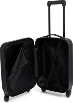 Norlander Squared Handbagagekoffer 37L - Reiskoffer Trolley - ECO Rpet - Zwart -Voyago Winkel 858x1200 2
