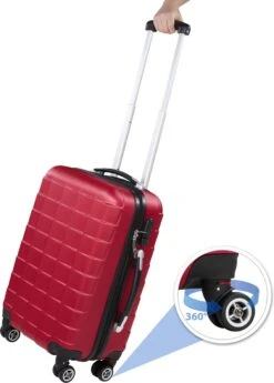Tectake - Kofferset Trolleyset Reisset - 3-dlg Hardshell Wijnrood - 402670 -Voyago Winkel 858x1200 4