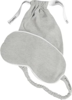 Yumeko Slaapmasker Jersey Wit Grijs