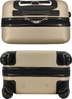 SB Travelbags Bagage Koffer 65cm 4 Wielen Trolley - Champagne -Voyago Winkel 877x1200