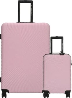 Enrico Benetti Louisville Kofferset Tweedelig - 39040-02 - Roze -Voyago Winkel 880x1200 1