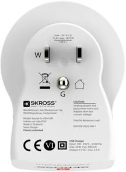 SKROSS - Reisadapter - Europa Naar USA -Voyago Winkel 880x1200 5