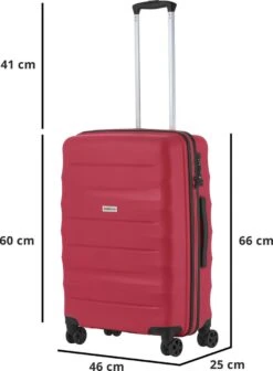 CarryOn Porter ® Reiskoffer - 66cm Trolley Met TSA-slot - OKOBAN Registratie - Rood -Voyago Winkel 883x1200 2