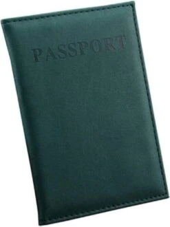Merkloos (Donker) Groene Paspoort Protector - Beschermhoes - Paspoorthouder - Cover - Mapje