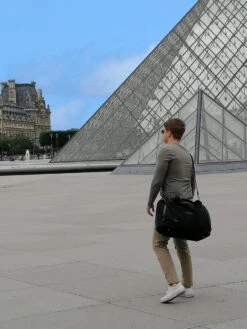 Yakfield - Reistas - Weekendtas - Kado - Dames En Heren - Canvas - Vintage Zwart Antraciet Grijs - Compact Middelgroot Model - 35 Liter Duffelbag - 5 Opbergvakken - 52x30x20 Cm -Voyago Winkel 900x1200 61