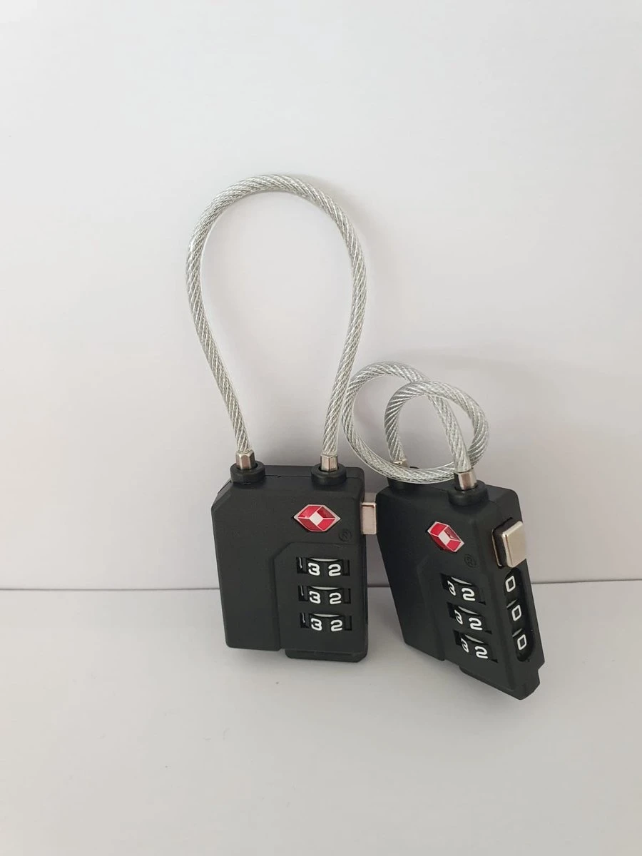 Merkloos TSA Cijferslot 3 Cijferig - 2 Stuks - Koffersloten - Kofferslot - Bagageslot - Reisslot - Kabelslot - Hangslot - Bagageslotjes - Backpackslot - Mulitfunctioneel - Zwart 11 Merkloos TSA Cijferslot 3 Cijferig - 2 Stuks - Koffersloten - Kofferslot - Bagageslot - Reisslot - Kabelslot - Hangslot - Bagageslotjes - Backpackslot - Mulitfunctioneel - Zwart - Afbeelding 9