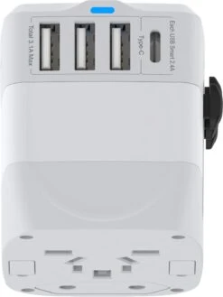 Universele Wereldstekker Met 4 USB-C En USB Poorten - Internationale Reisstekker Voor 150+ Landen - EU - Engeland (UK) - Amerika (USA) - Australië - Azië - Zuid Amerika - Reis Adapter - Wereld Stekker - Oplader – Wit 31 Universele Wereldstekker Met 4 USB-C En USB Poorten - Internationale Reisstekker Voor 150+ Landen - EU - Engeland (UK) - Amerika (USA) - Australië - Azië - Zuid Amerika - Reis Adapter - Wereld Stekker - Oplader – Wit -Voyago Winkel 902x1200 1