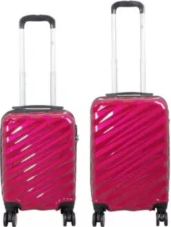 Monopol - Messina - Reiskofferset 2delig - Hoogkwaliteit Polycarbonaat - Rood - Maat XS + S -Voyago Winkel 904x1200 8