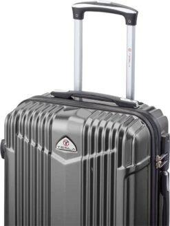 Tesla PC - Handbagage Koffer - 55x35x20 Cm - 4 Wielen - Grijs 11 Tesla PC - Handbagage Koffer - 55x35x20 Cm - 4 Wielen - Grijs -Voyago Winkel 905x1200