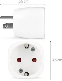 Kwmobile 2x Reisstekker Type B - Ideaal Voor Reizen In Amerika, Canada En Thailand - Voor Stopcontacten Type B - Wit -Voyago Winkel 921x1200 2