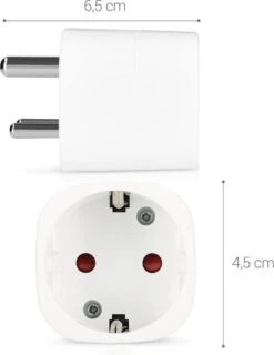 Kwmobile Set Van 2 Reisstekkers - Type D Wereldstekker - Voor Het Opladen Van Je Telefoon En Reisaccessoires - In Bijv. India, Nepal En Sri Lanka - Wit -Voyago Winkel 926x1200 6