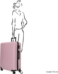 Enrico Benetti Koffer / Trolley / Reiskoffer - 75 X 46 X 25 Cm - 93 Liter - ABS - Maat L - Louisville - Roze -Voyago Winkel 931x1200 1