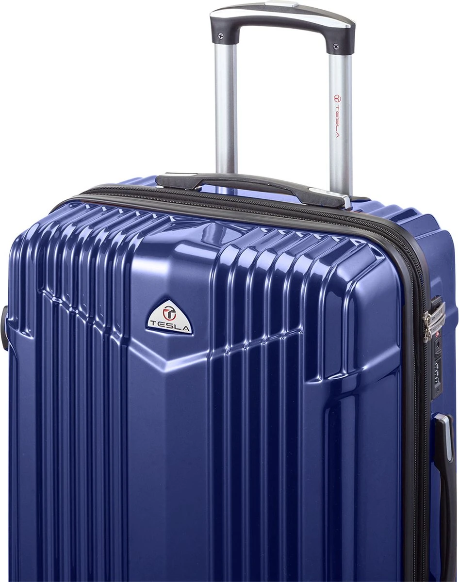 Tesla PC - Reiskoffer - 65 Cm - 4 Wielen - Blauw 6 Tesla PC - Reiskoffer - 65 Cm - 4 Wielen - Blauw - Afbeelding 4