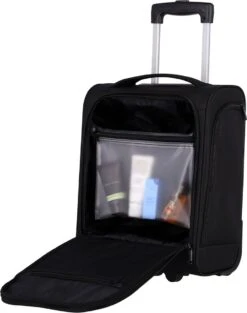 Travelite Handbagage Zachte Koffer / Trolley / Reiskoffer - Cabin - 43 Cm - Zwart -Voyago Winkel 947x1200 3