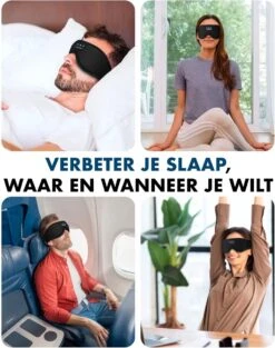 DynaBright Slaapmasker Bluetooth - Ingebouwde Speakers - Incl. Reistas En Oordoppen - Ergonomisch - 100% Verduisterend - Traagschuim - Oogmasker - Bluetooth 5.0 - Wasbaar/Verstelbaar - Slaap Masker Kinderen - 20m Bereik -Voyago Winkel 947x1200 6