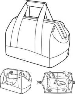 Reisenthel Allrounder L Reistas Sporttas - 30L - Twist Sky Rose Grijs -Voyago Winkel 954x1200 11