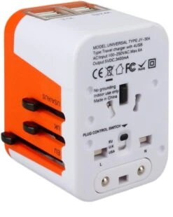 Lionheart Travel Adapter Orange-NL-4 USB Poorten-150 Landen-2.1ampère -Voyago Winkel 957x1200 4