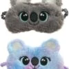 2-pack Koala Slaapmaskers Kind - Grijs Paars - Vanaf 5 Jaar