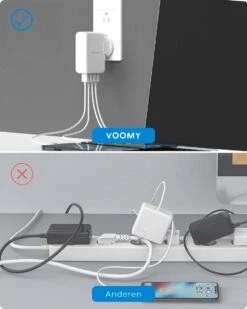 Voomy Universele Wereldstekker - 170+ Landen - 4 USB Poorten - Reisstekker Wereld - Wit 12 Voomy Universele Wereldstekker - 170+ Landen - 4 USB Poorten - Reisstekker Wereld - Wit -Voyago Winkel 959x1200 19