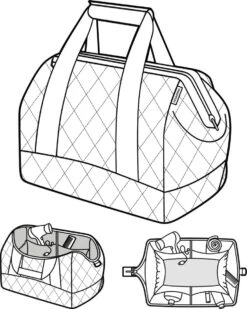 Reisenthel Allrounder M Reistas Sporttas - 18L - Rhombus Midnight Gold Blauw -Voyago Winkel 960x1200 8