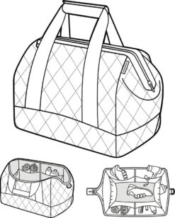 Reisenthel Allrounder L Reistas Sporttas - 30L - Rhombus Midnight Gold Blauw -Voyago Winkel 961x1200 7