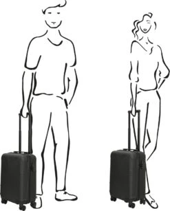 Enrico Benetti Louisville 39040 Handbagage Koffer Hardcase ABS - Zwart -Voyago Winkel 964x1200 1