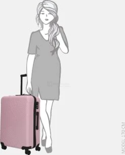 Enrico Benetti Koffer / Trolley / Reiskoffer - 65 X 41 X 25 Cm - 68 Liter - ABS - Maat M - Louisville - Roze -Voyago Winkel 965x1200