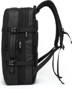HEANVER Travel Elite - Reistas Handbagage - Weekendtas - 17inch Laptop Rugzak - Backpack Waterafstotend - 30L / 60 Liter Tas - Zwart / Antraciet -Voyago Winkel 968x1200 8