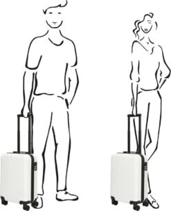 Enrico Benetti Louisville 39040 Handbagage Koffer Hardcase ABS - Wit -Voyago Winkel 969x1200 3