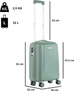 CarryOn Skyhopper Kofferset – TSA Handbagage + Reiskoffer 78cm – Dubbele Wielen - Olijf 20 CarryOn Skyhopper Kofferset – TSA Handbagage + Reiskoffer 78cm – Dubbele Wielen - Olijf -Voyago Winkel 970x1200 4