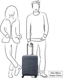 Delsey Handbagage Harde Koffer / Trolley / Reiskoffer - Freestyle - 55 Cm - Grijs -Voyago Winkel 973x1200 13