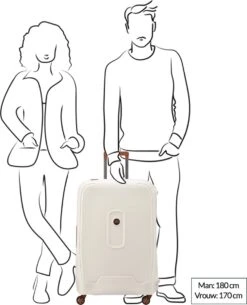 Delsey Harde Koffer / Trolley / Reiskoffer - Moncey - 76 Cm (large) - Wit -Voyago Winkel 973x1200 19