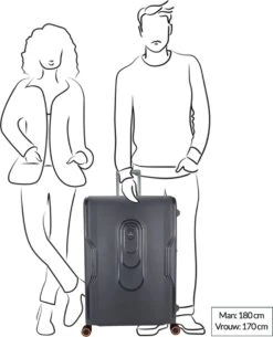 Decent Koffer / Trolley / Reiskoffer - 77 X 54.5 X 31.5 Cm - 116 Liter - Polypropyleen - Maat XL - On-Tour - Grijs 36 Decent Koffer / Trolley / Reiskoffer - 77 X 54.5 X 31.5 Cm - 116 Liter - Polypropyleen - Maat XL - On-Tour - Grijs -Voyago Winkel 973x1200 25