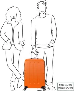 Decent Neon-Fix 2.0 Medium Koffer 66 Cm - 65 Liter - Oranje -Voyago Winkel 973x1200 3