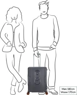 Decent Handbagage Koffer / Trolley / Reiskoffer - 55 Cm - 38 Liter - Polypropyleen - On-Tour - Roze 39 Decent Handbagage Koffer / Trolley / Reiskoffer - 55 Cm - 38 Liter - Polypropyleen - On-Tour - Roze -Voyago Winkel 974x1200 4