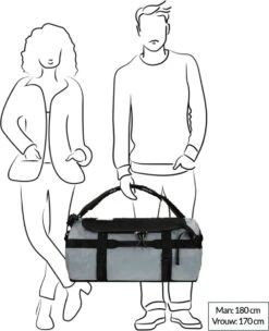 The North Face Gilman Duffel Reistas 71 Liter - Black/Mid Grey -Voyago Winkel 975x1200 36