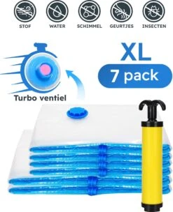 VITAMO XL Vacuüm Opbergzakken Met Pomp - 2 Maten Vacuümzakken - 7 Pack