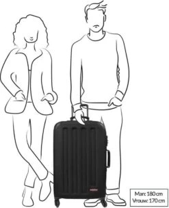 Eastpak TRANZSHELL M Reiskoffer (67 X 42 X 4 Cm) - Black -Voyago Winkel 976x1200
