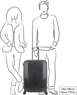 Decent Koffer / Trolley / Reiskoffer - 68 X 47.5 X 28 Cm - 80 Liter - Axiss-Fix - Zwart -Voyago Winkel 976x1200 5