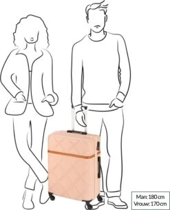 Princess Traveller Whistler - Reiskoffer - Roze - Medium - 66cm -Voyago Winkel 976x1200 7