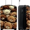 NoBoringSuitcases.com® Koffer - Knuffelbeer - Bruin - Design - Beer - Teddy - Trolley Op Wieltjes - Handbagagekoffer - Past Binnen 55x40x20 Cm En 55x35x25 Cm - Reiskoffers -Voyago Winkel 978x1200 10