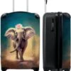 NoBoringSuitcases.com® Koffer - Handbagage Trolley - Olifant - Verf - Bloemen - Portret - Abstract - Reiskoffer Met Wielen - Past Binnen 55x40x20 Cm En 55x35x25 Cm - Koffertje - Fotokoffer -Voyago Winkel 978x1200 16