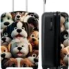 NoBoringSuitcases.com® Koffer - Hond - Dieren - Design - Bruin - Trolley Op Wieltjes - Handbagagekoffer - Past Binnen 55x40x20 Cm En 55x35x25 Cm - Reiskoffers - Fotokoffer -Voyago Winkel 978x1200 3
