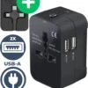 Wereldstekker Universeel - 2 USB-A Poorten - Inclusief 3-in-1 Oplader - Reisstekker Amerika - Internationale Reisstekker - 1500W -Voyago Winkel 982x1200 5