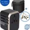 WonTravel Universele Wereldstekker Met USB-C En 4 USB Poorten - Internationale Reisstekker 170+ Landen - USB C Adapter - MET USB Kabel -Voyago Winkel 983x1200 10