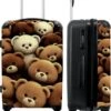 NoBoringSuitcases.com® Koffer Groot - Teddybeer - Knuffel - Bruin - Beer - Trolley Koffer Met TSA-slot - Met Wielen - 90 Liter - Reiskoffer - 66 Cm -Voyago Winkel 985x1200 15