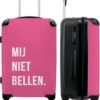 NoBoringSuitcases.com® Koffer Groot - Quotes - Spreuken - Mij Niet Bellen. - Roze - Wit - Trolley Koffer Met TSA-slot - Met Wielen - 90 Liter - Reiskoffer - 66 Cm -Voyago Winkel 986x1200 1